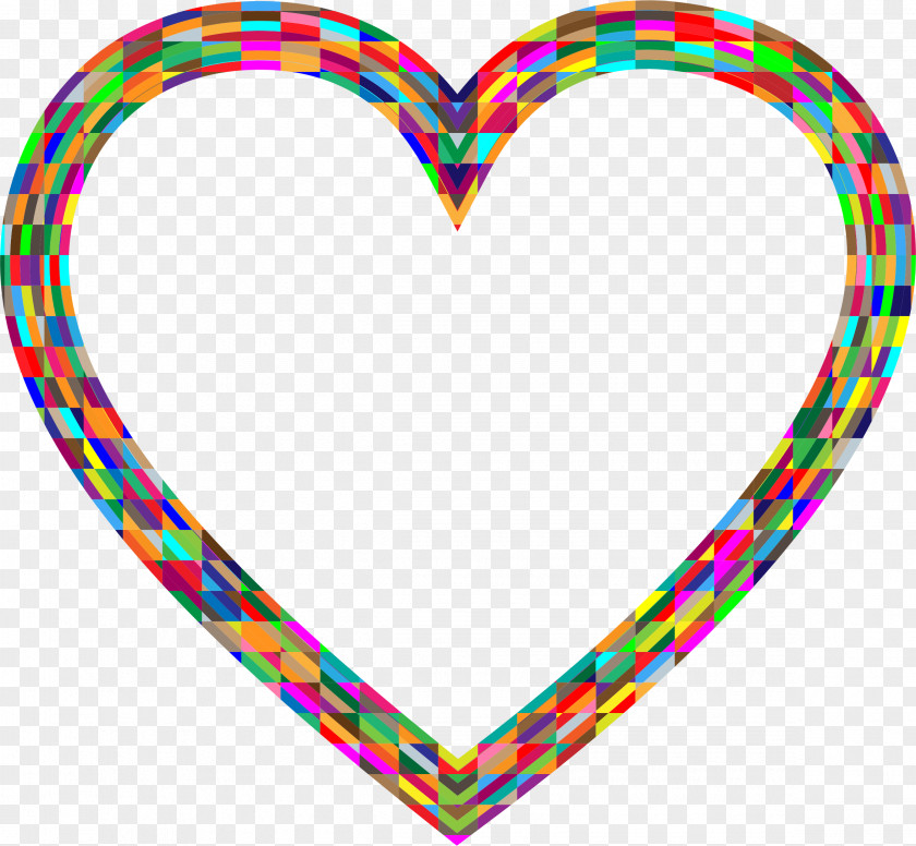 Geometric Heart Clip Art PNG