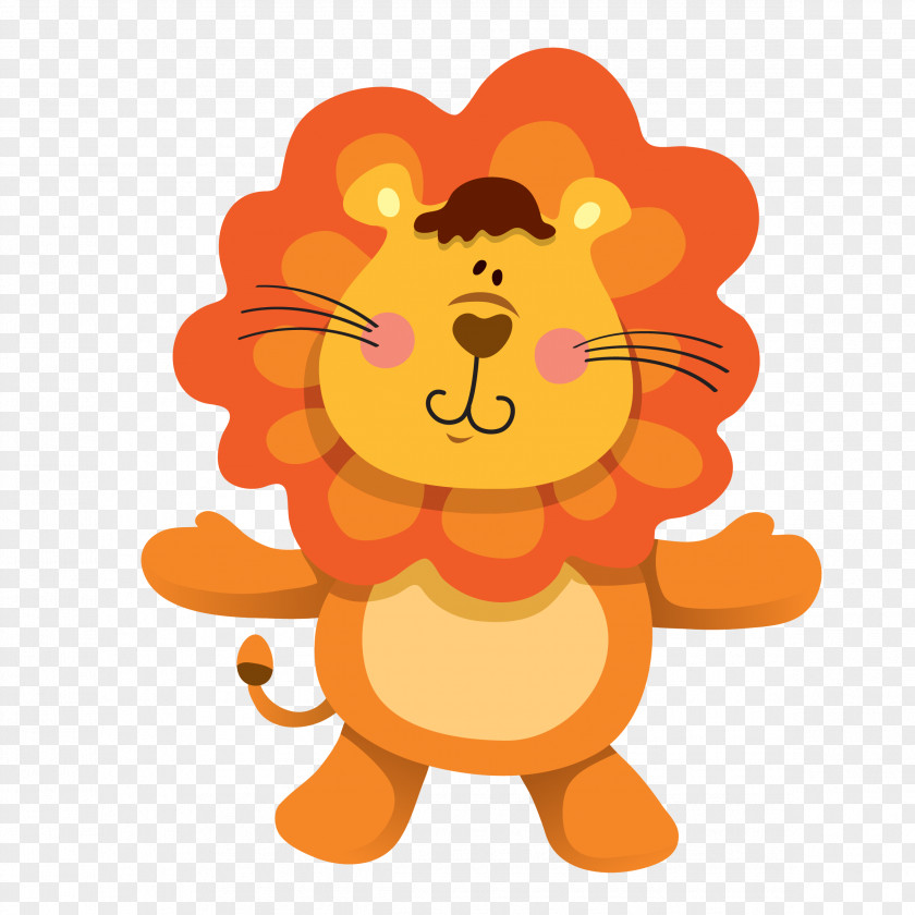 Lion Cartoon Animal Drawing Illustration PNG