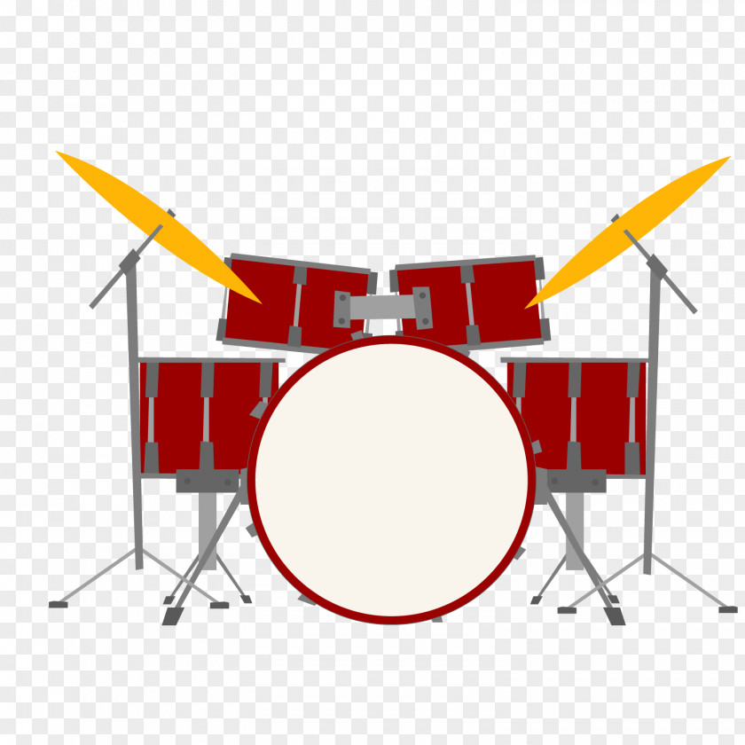 Red Jazz Drum Vector Material Euclidean Musical Instrument PNG