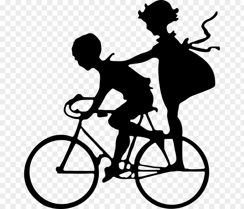 Boybike Sibling Brother Silhouette Clip Art PNG