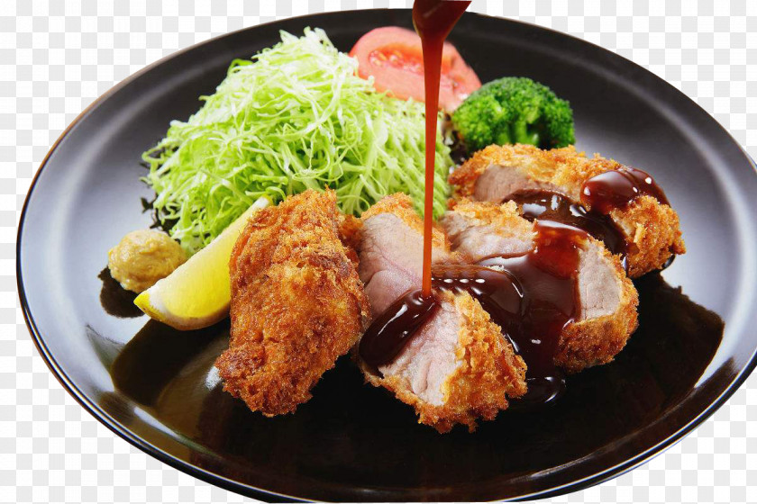 Deep Fried Pork Chop With Lemon Sauce Karaage Tonkatsu Pulled Chicken PNG