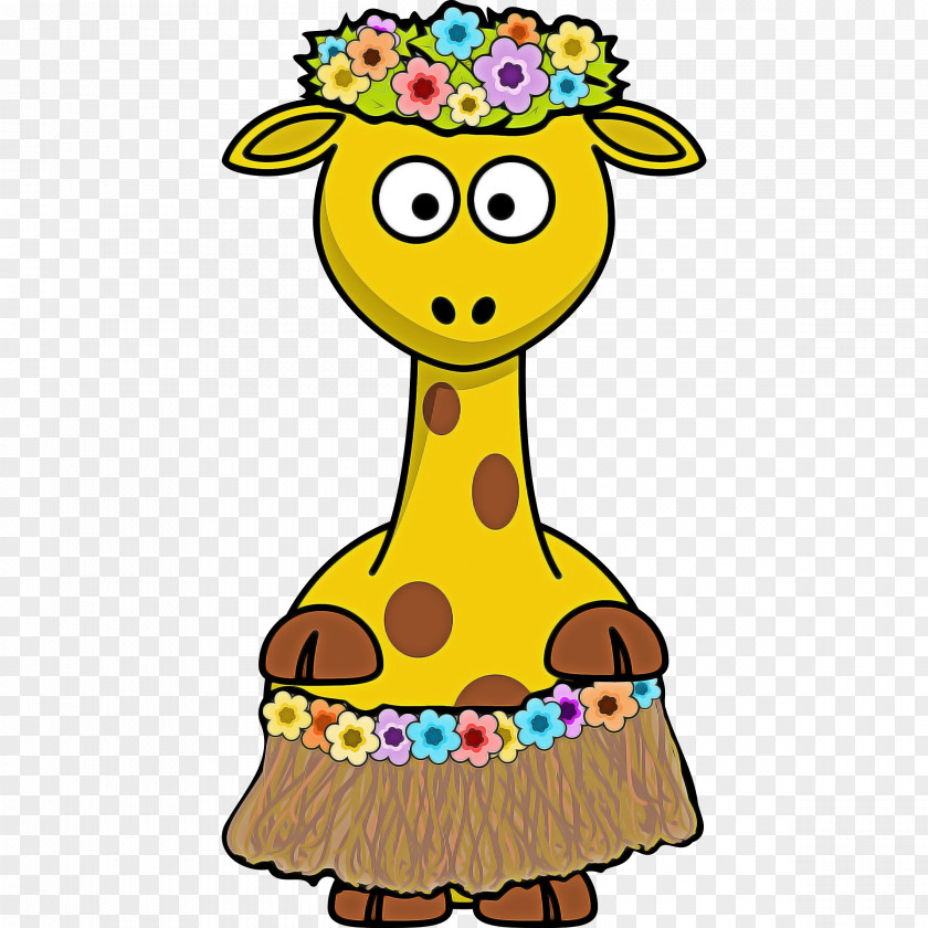 Giraffidae Giraffe Yellow Cartoon Happy PNG