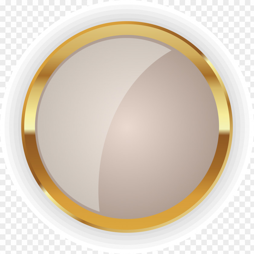 Golden Circle Badge Disk Gold PNG