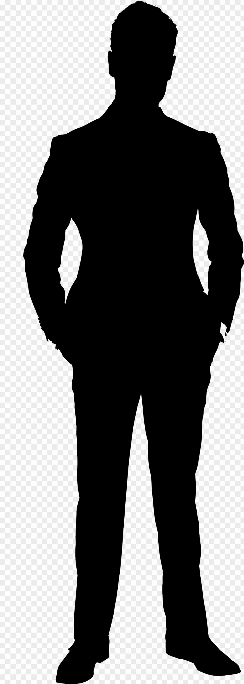 Man Silhouette Suit Image PNG