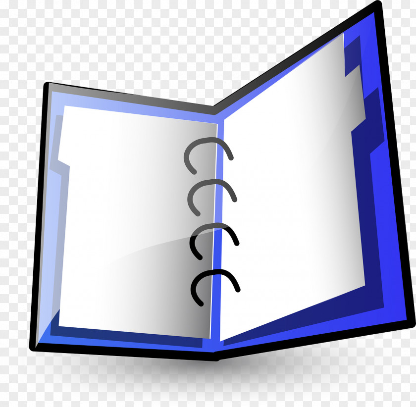 Blue Folder Ring Binder Free Content Paper Clip Art PNG