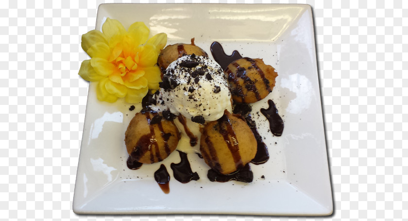 Fried Cheese Ice Cream Dame Blanche Breakfast Recipe Dish PNG