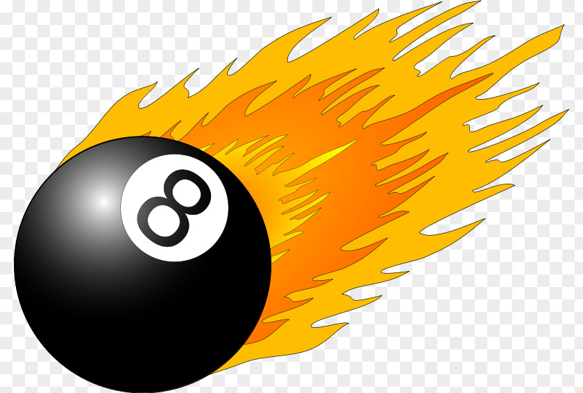 No. 8 With Black Color Of The Fire Billiards Flame Clip Art PNG