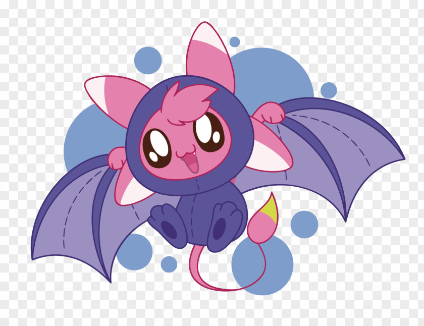 Vector Cute Little Bats Illustration PNG