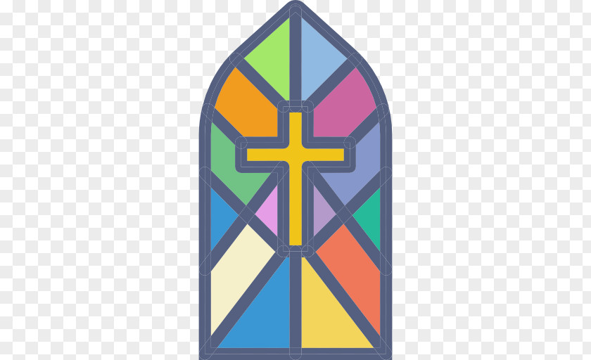 Shield Stained Glass Religion Icon PNG