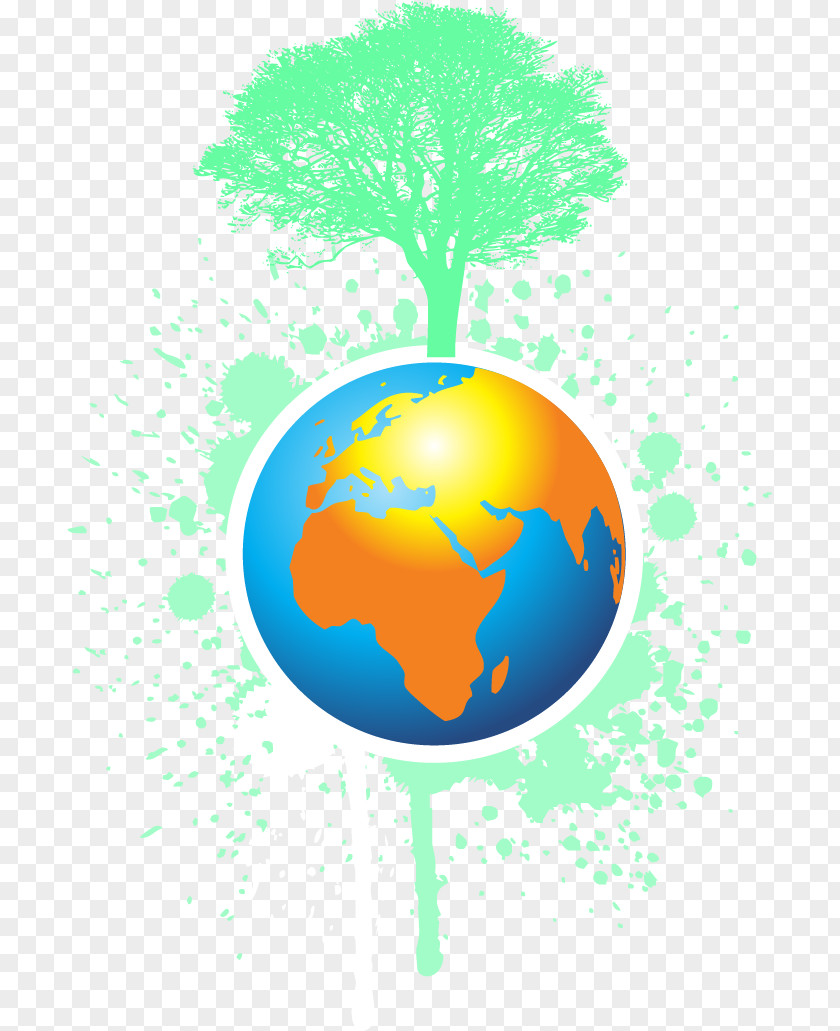 Vector Creative Hand-painted Globe Earth PNG