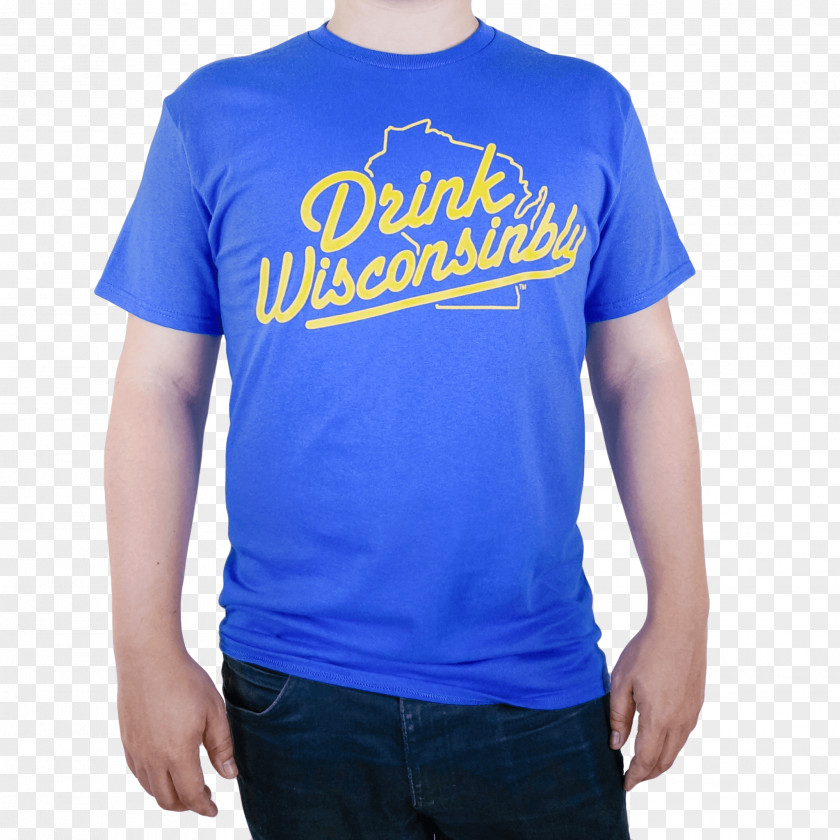 Blue T-shirt Drink Wisconsinbly Pub & Grub Bluza PNG