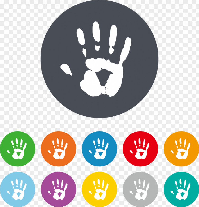 Business Vector Handprint Color Royalty-free Stock Photography PNG
