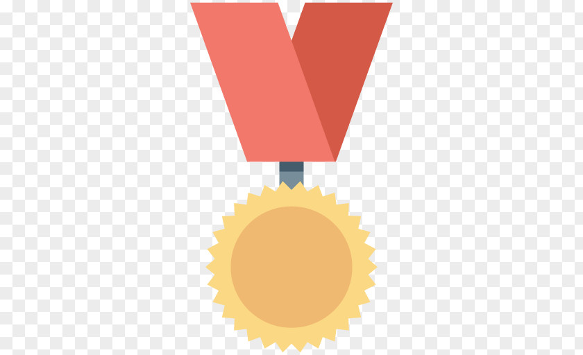 Hand Painted Gold Medal PNG