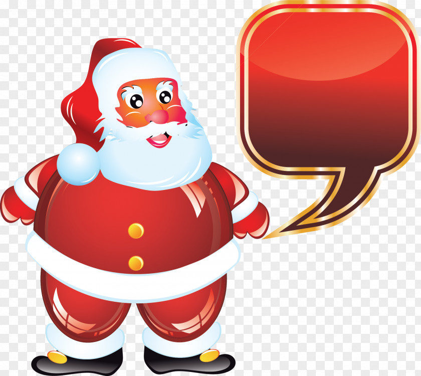 Santa Dialog Claus Reindeer Christmas Illustration PNG