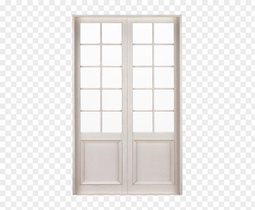White Checkered Double Doors Window Furniture Door Building PNG