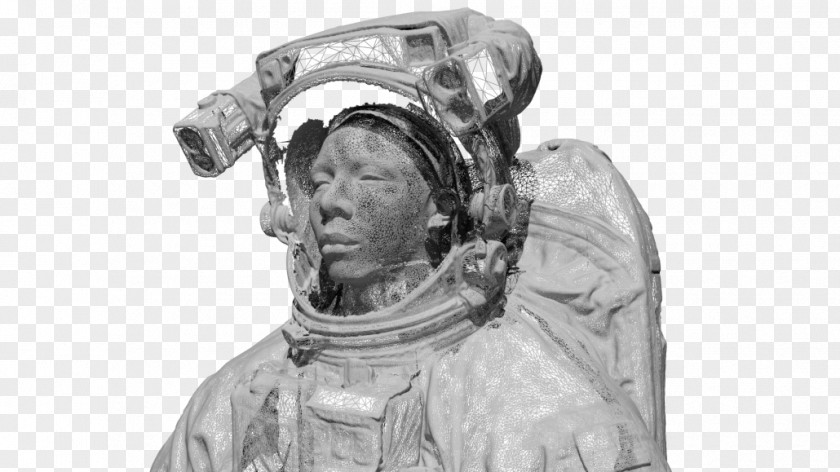 Space Suit Statue Headgear White PNG