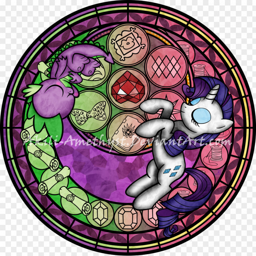 Stained Glass Rarity Spike Applejack Twilight Sparkle PNG