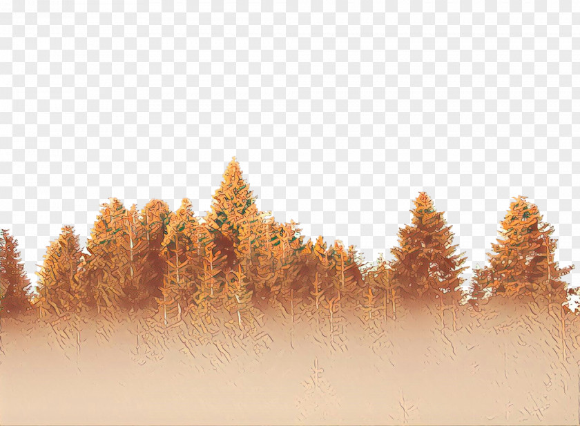 Larch Pine Cartoon Nature Background PNG