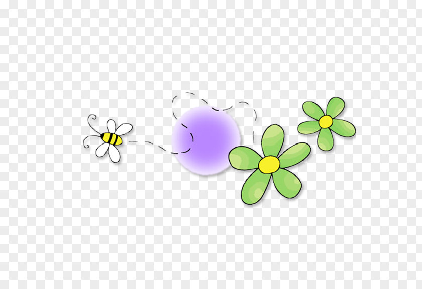 Bees And Flowers Bee Flower PNG