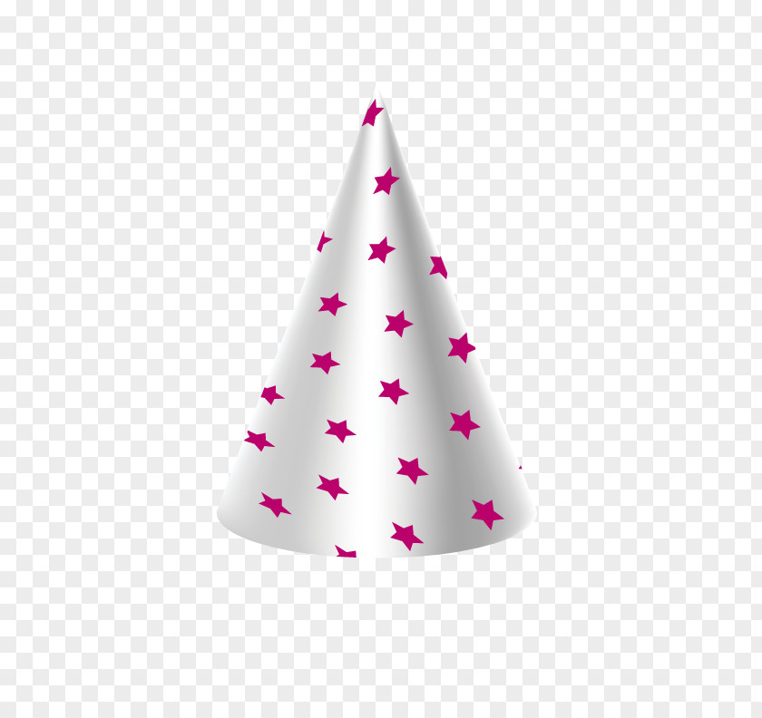 Pink Star Hat Cone Christmas Designer PNG