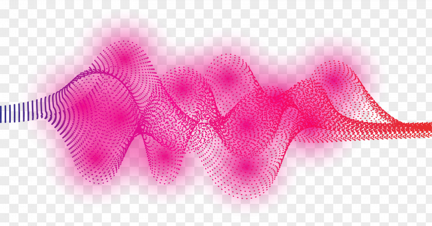 Vector Fantasy Pink Sound Wave Curve Picture Graphic Design Petal Pattern PNG