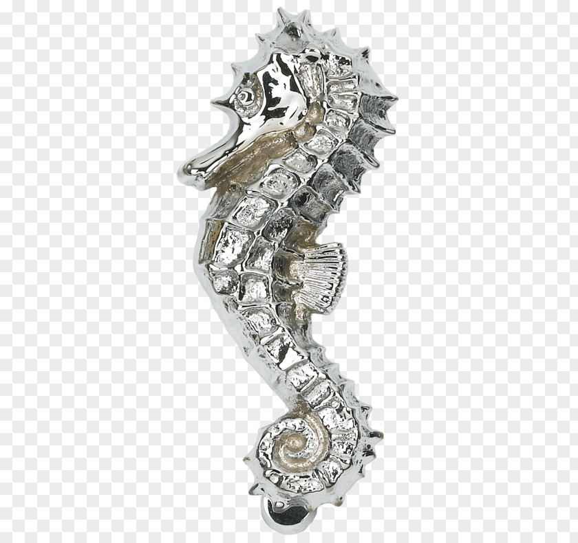 Door Knocker Seahorse Silver Body Jewellery Brooch PNG