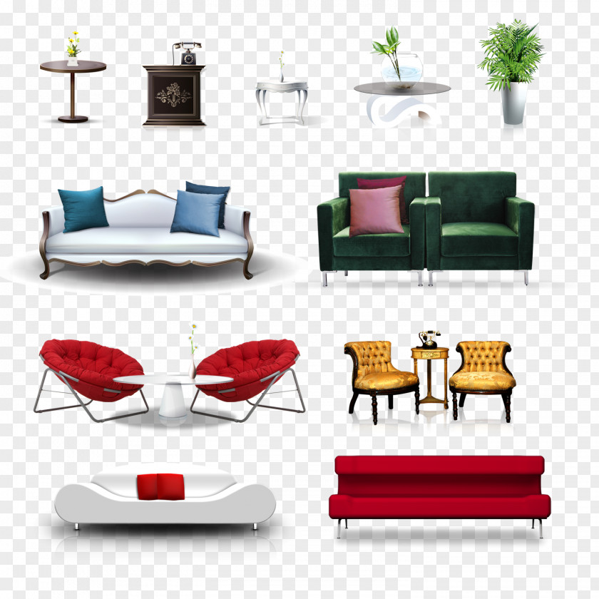 Furniture Vector Table Living Room Chair PNG