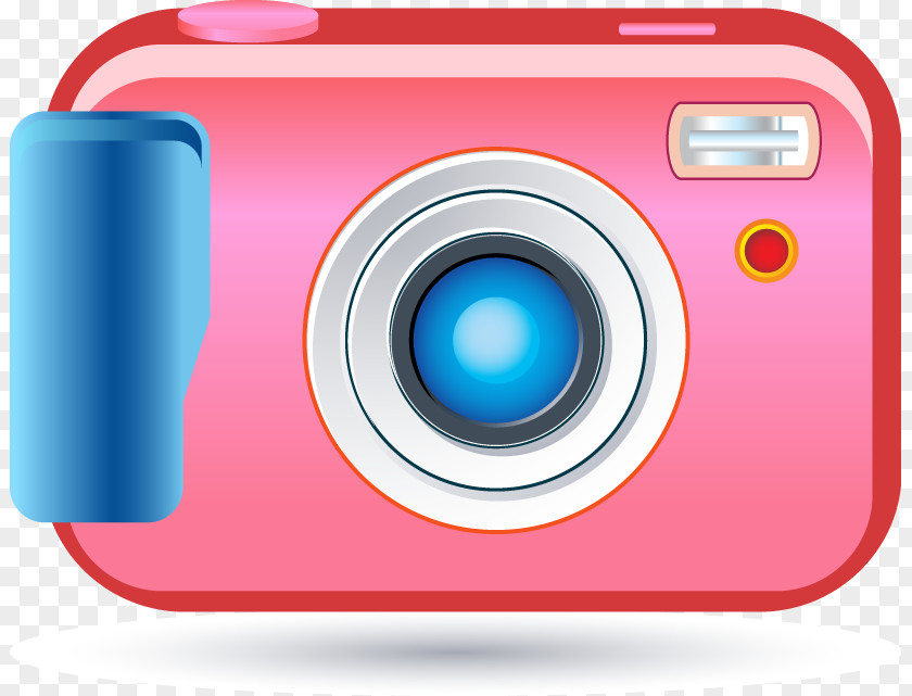 Vector Pattern Pink Camera Mirrorless Interchangeable-lens Lens PNG