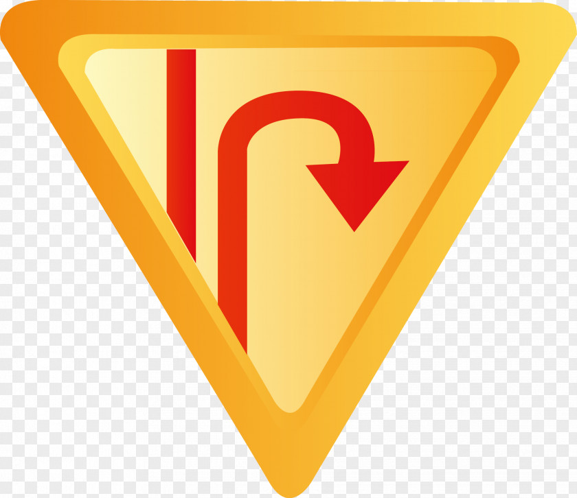 Yellow Triangular Road Sign Element Logo Warning PNG