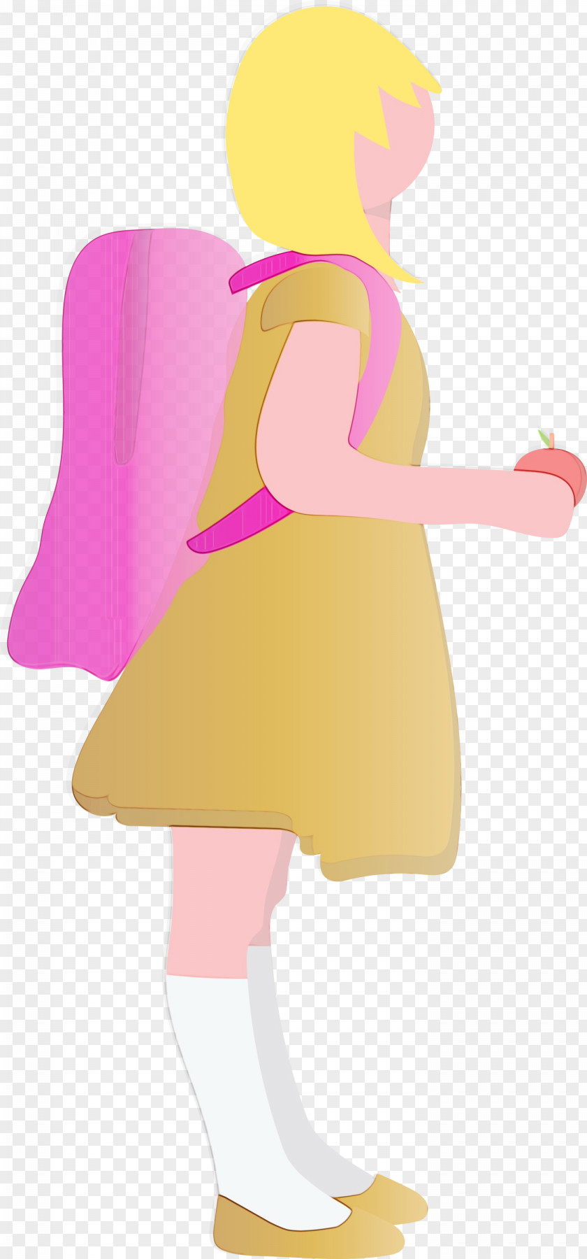 Pink Cartoon Costume Dress Design PNG
