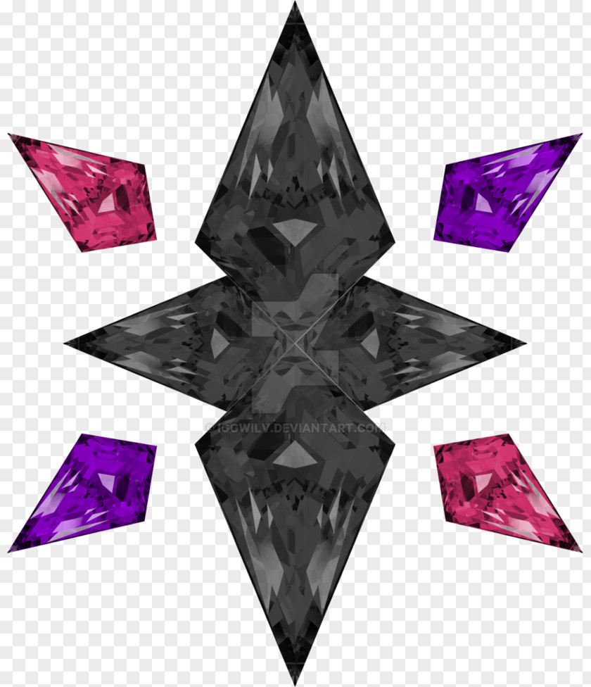 Triangle Symmetry Star Pink M PNG