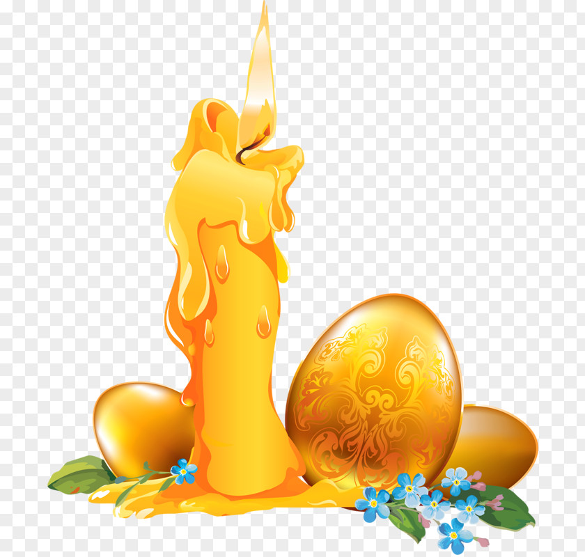 Burning Candles Easter Bunny Egg Clip Art PNG