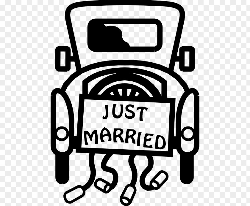 Just Married Car Marriage Wedding Drawing Clip Art PNG