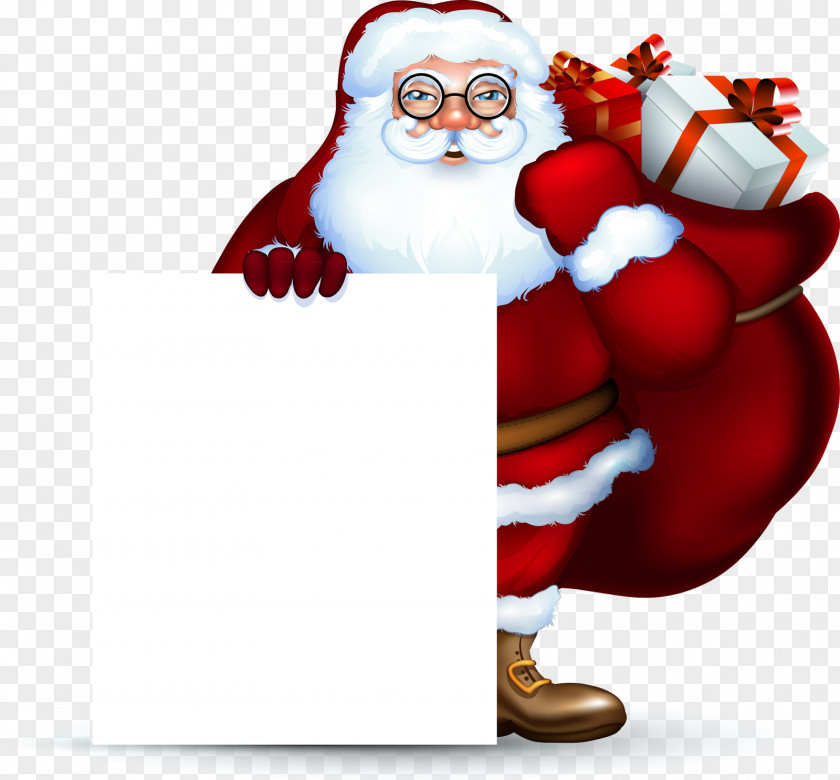 Saint Nicholas Santa Claus Christmas Ornament Placard Advertising PNG