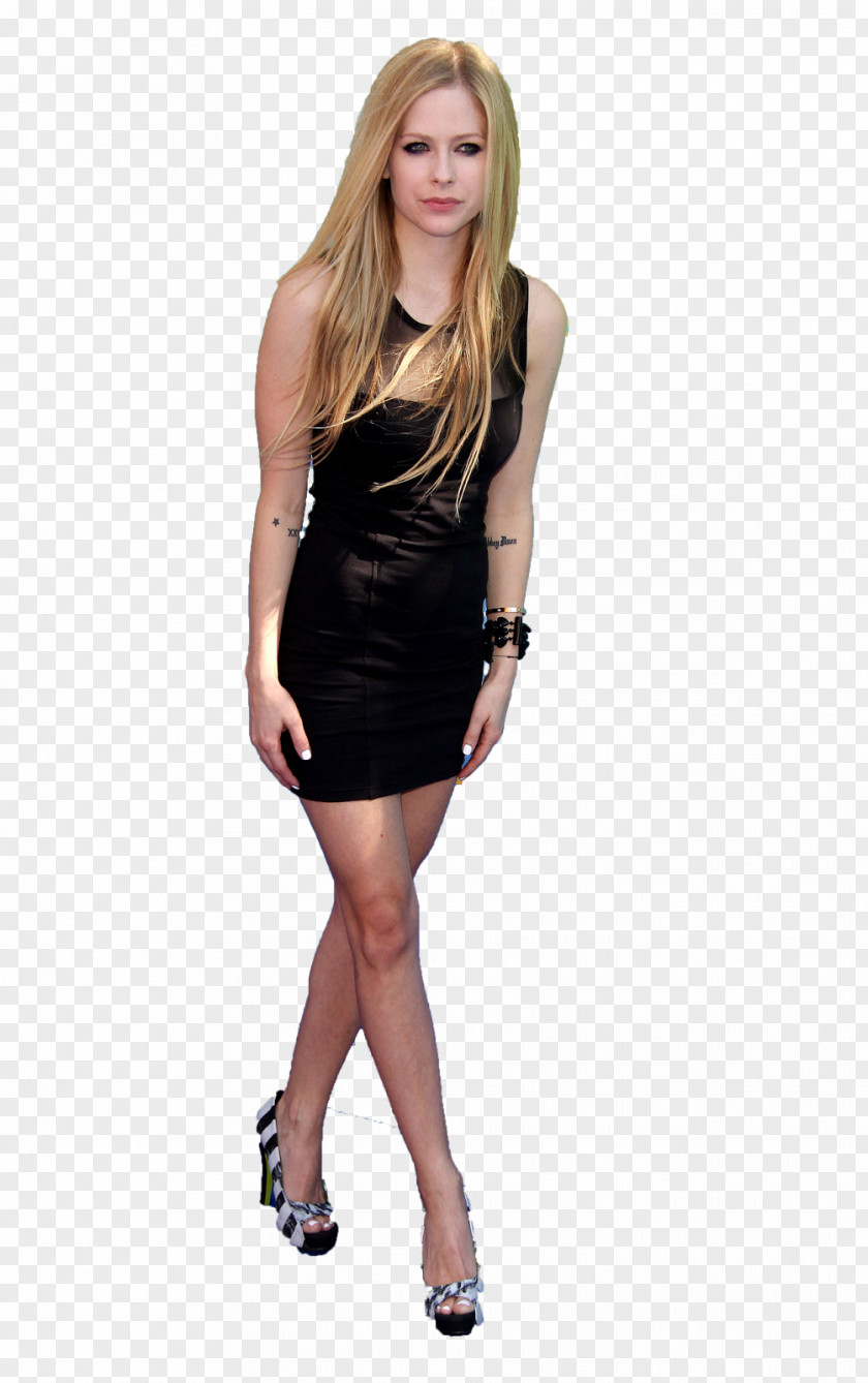 Avril Lavigne Little Black Dress Clothing Sleeve Scoop Neck PNG