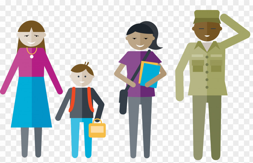 Cartoon College Students Single Person Clip Art PNG