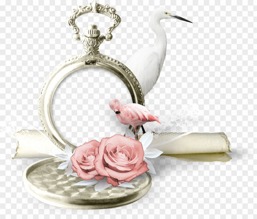 Crane Watch Flowers Clip Art PNG