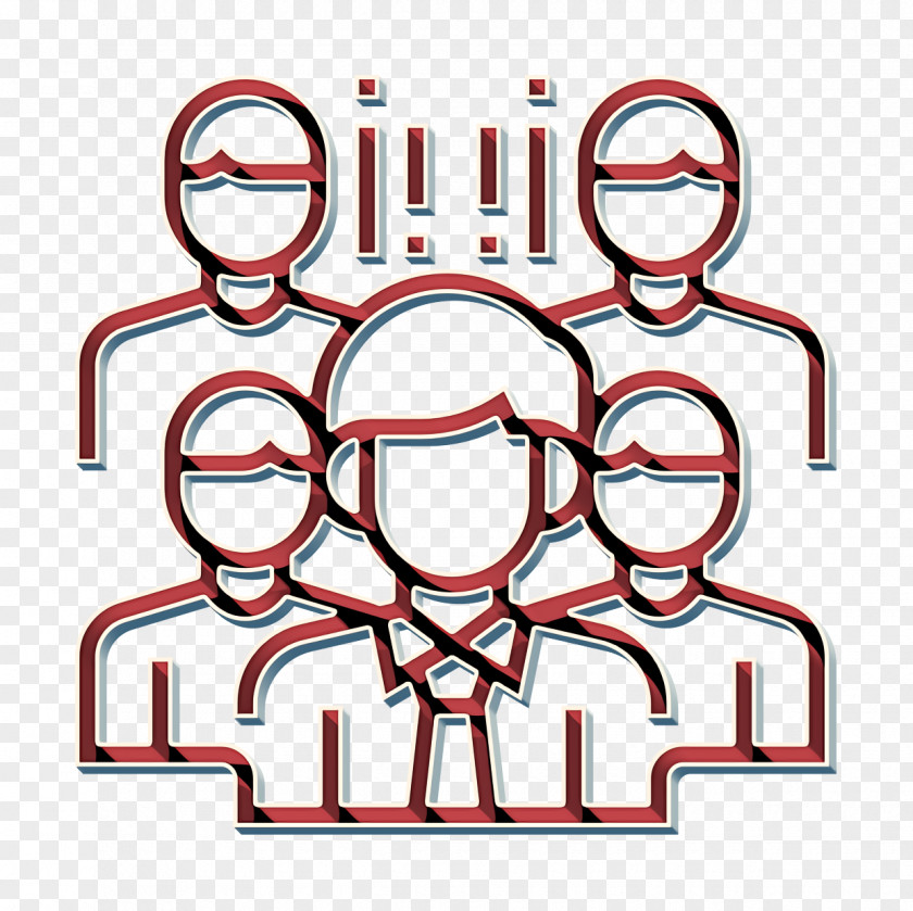 Line Art Customer Teamwork Icon PNG