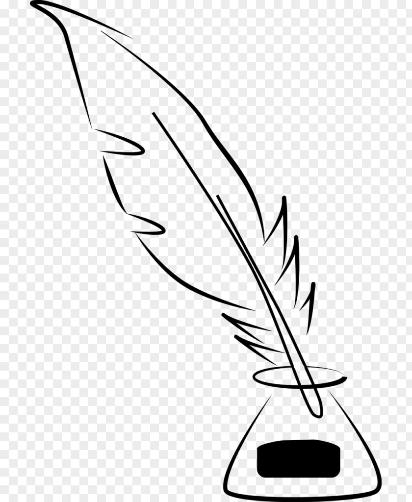 Pen Paper Quill Inkwell PNG
