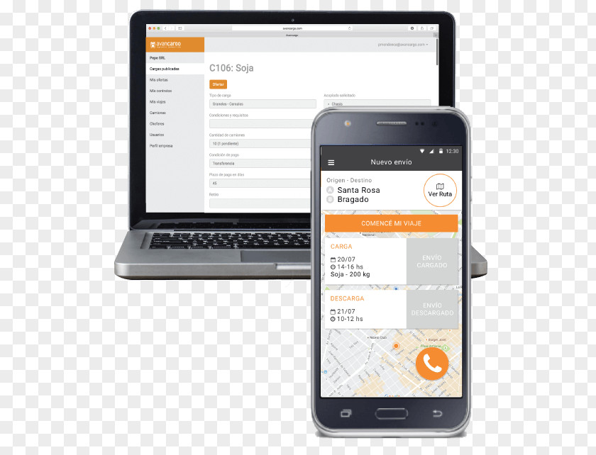 Smartphone Feature Phone Logistics Avancargo Transport PNG