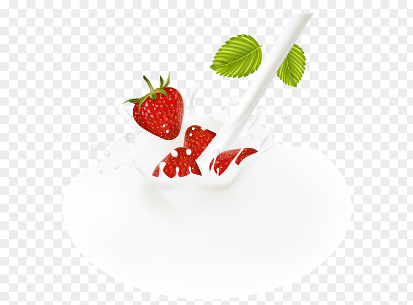 Strawberry Milk Milkshake PNG