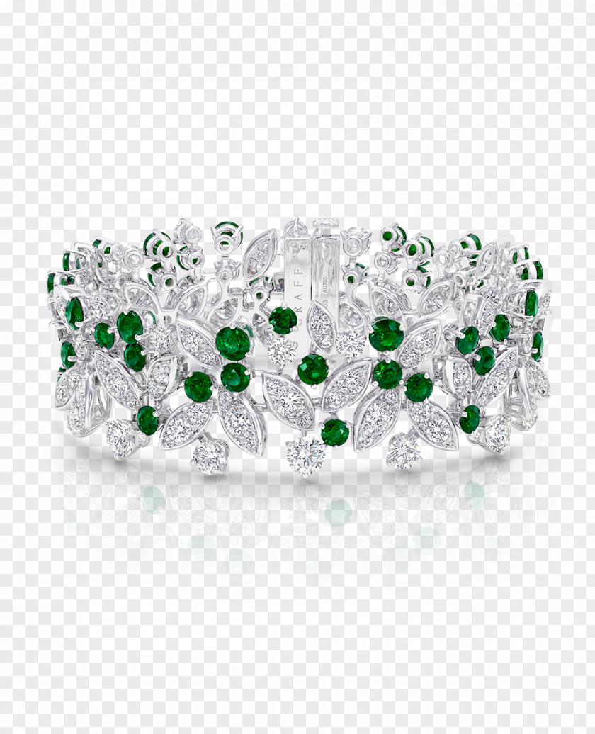 Emerald Earring Bracelet Graff Diamonds Jewellery PNG