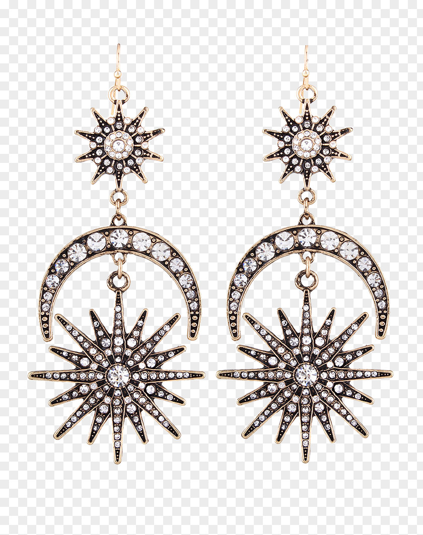 Jewellery Earring Imitation Gemstones & Rhinestones Moon PNG