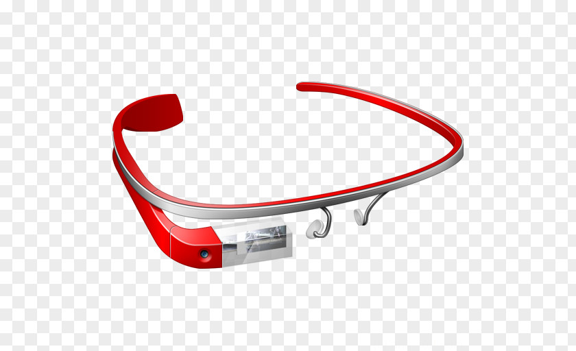 Virtual Red Glasses Google Glass ICO Icon PNG