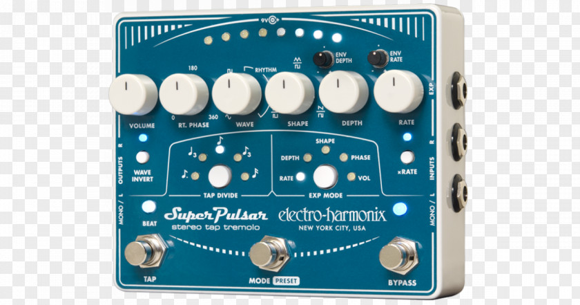 Electric Guitar Effects Processors & Pedals Tremolo Electro-Harmonix Stereo Pulsar Vibrato PNG