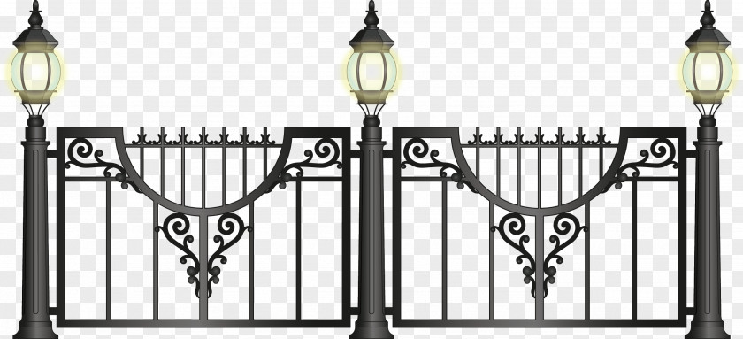 Fence Lighting Street Light Lantern Gate PNG