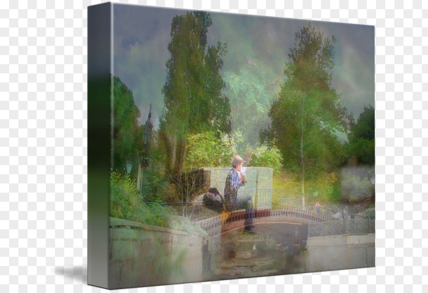 Flute Player Painting Landscape Nature Picture Frames Water Feature PNG