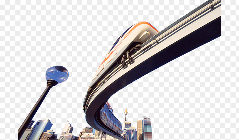 Urban Train Monorail Tram Rail Transport Light PNG