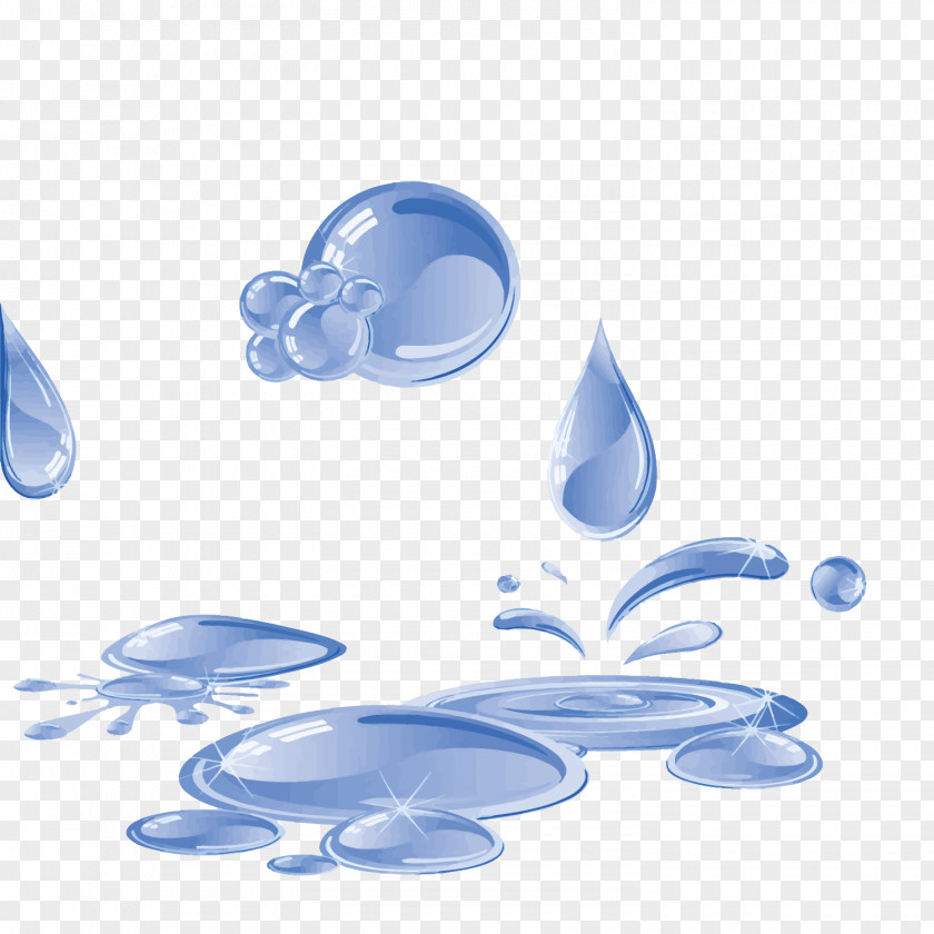 A Pool Of Blue Water Puddle PNG