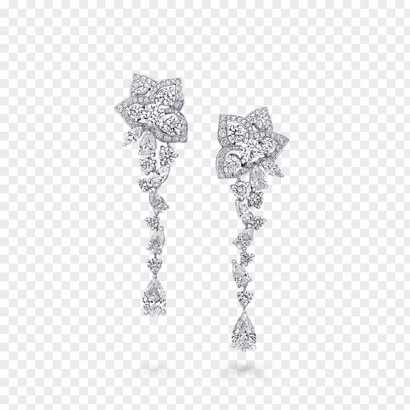 Delicate Petals Earring Graff Diamonds Jewellery De Beers PNG